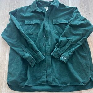 L.L. Bean Green Casual Button Down Shirt